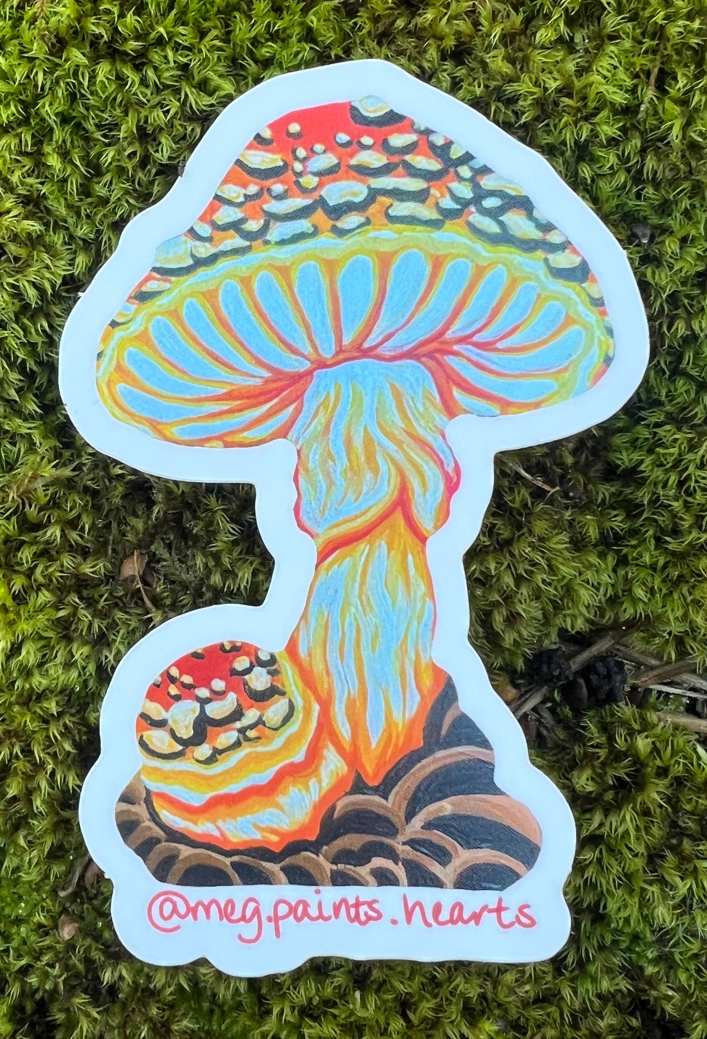 Flaming Amanita Sticker