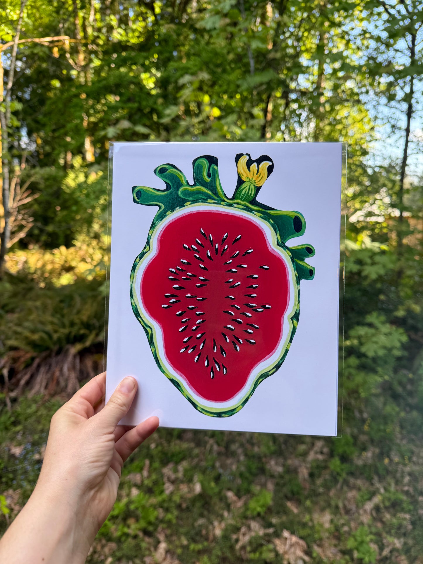 Watermelon Heart Print