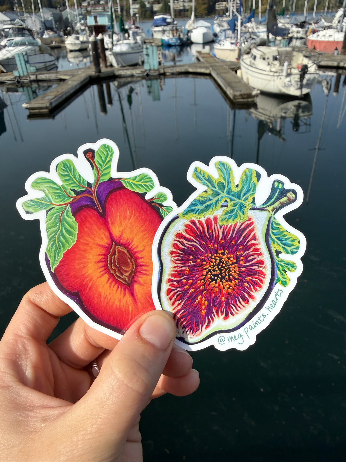 Plum Heart Sticker