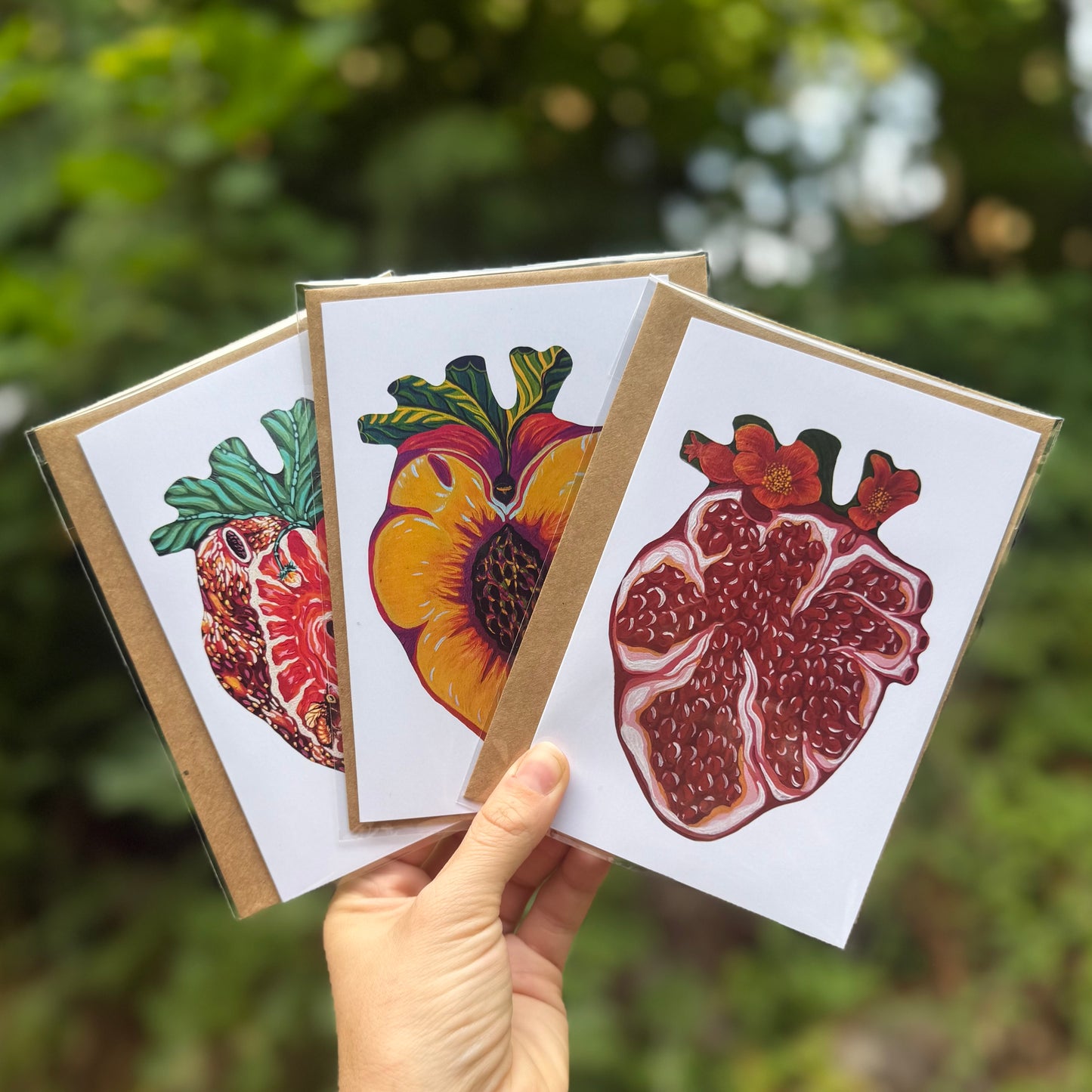 Pomegranate Heart Card