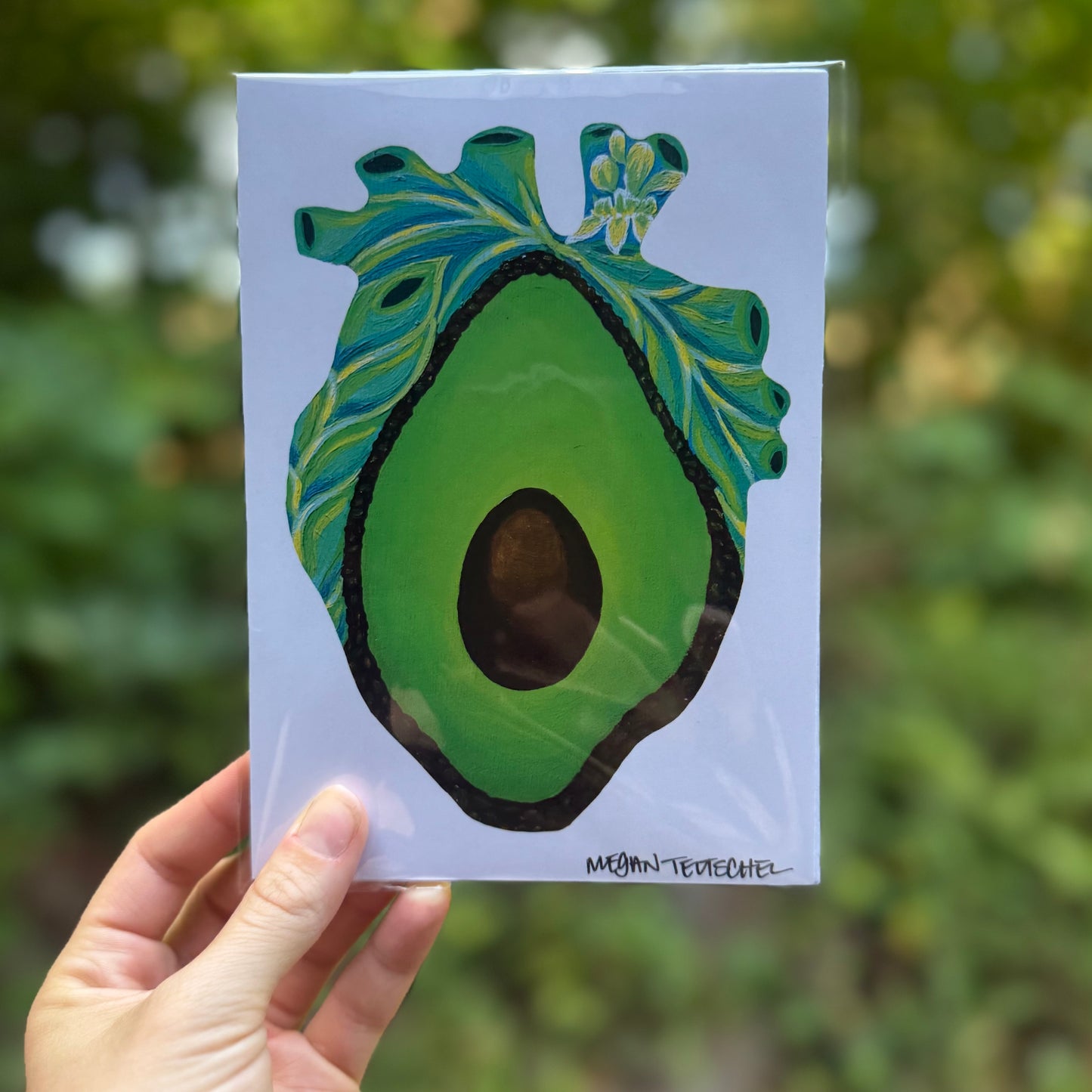 Avocado Heart print