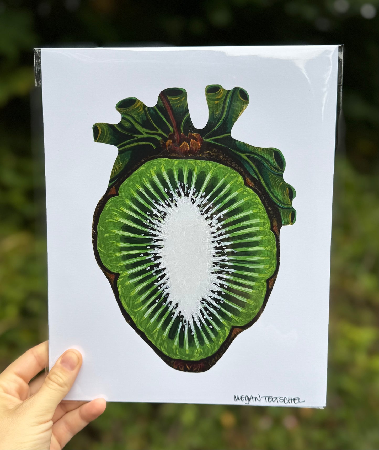 Kiwi Heart Print