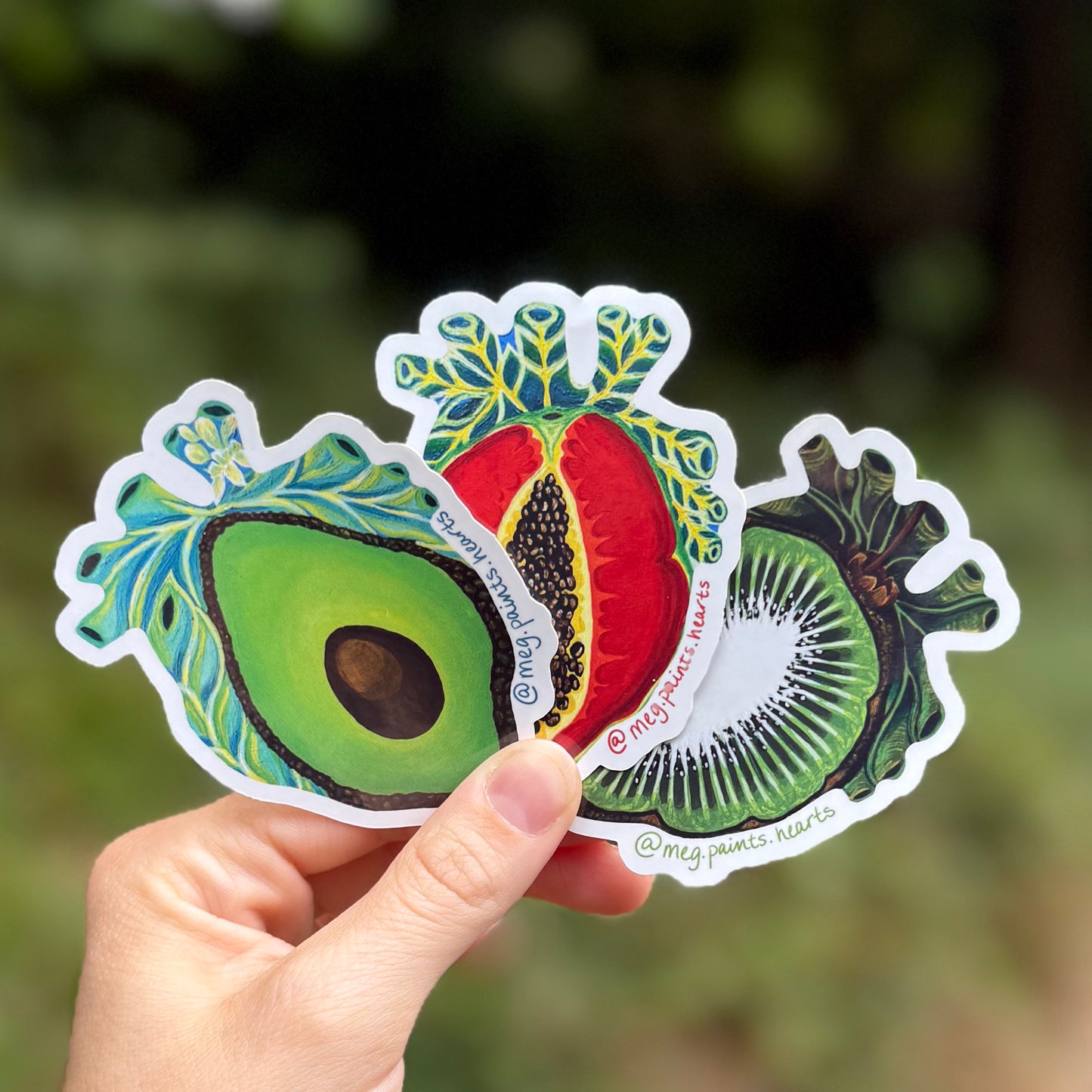 Pomegranate Heart Sticker