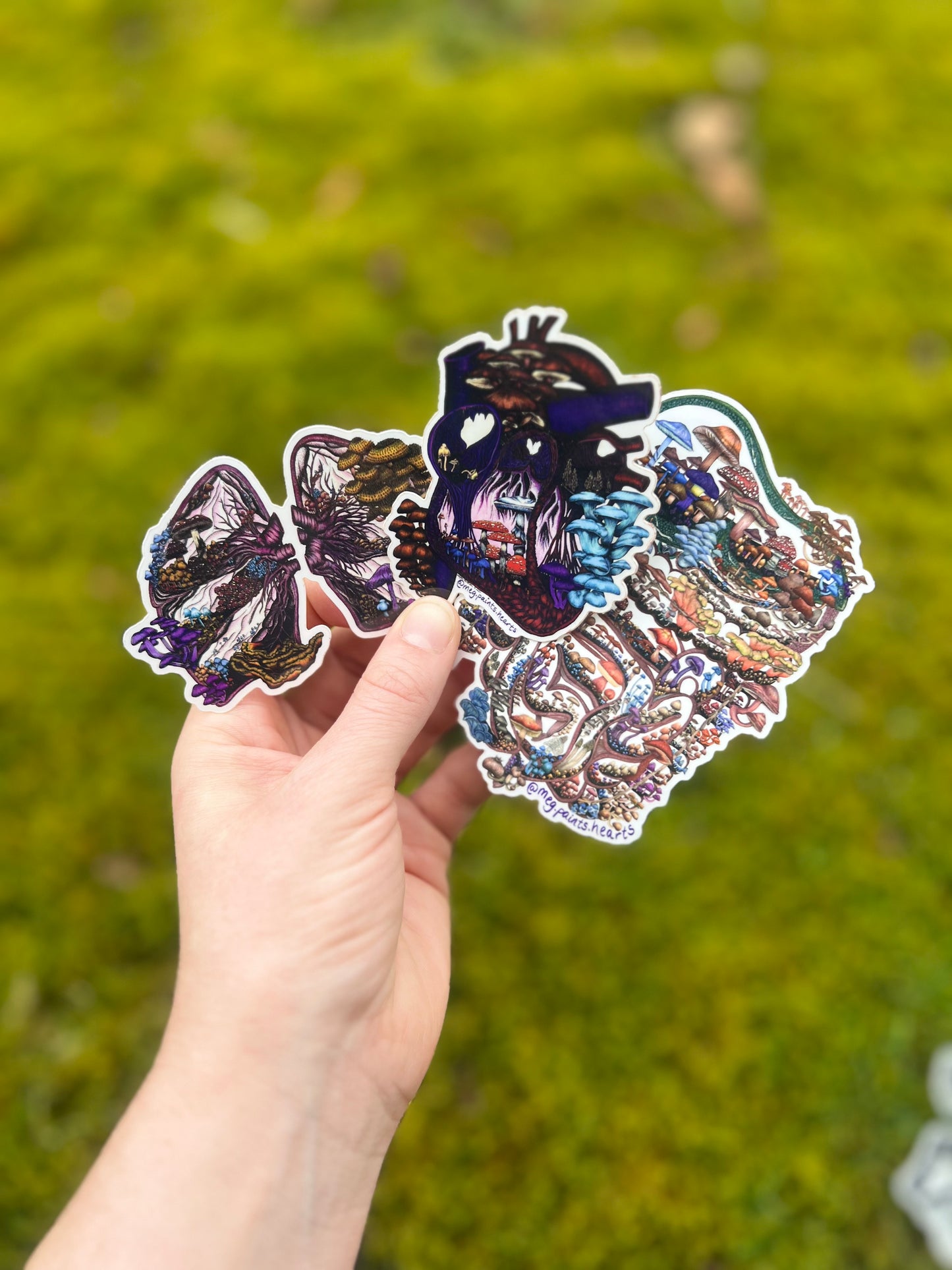 Magic Mushroom Heart Sticker