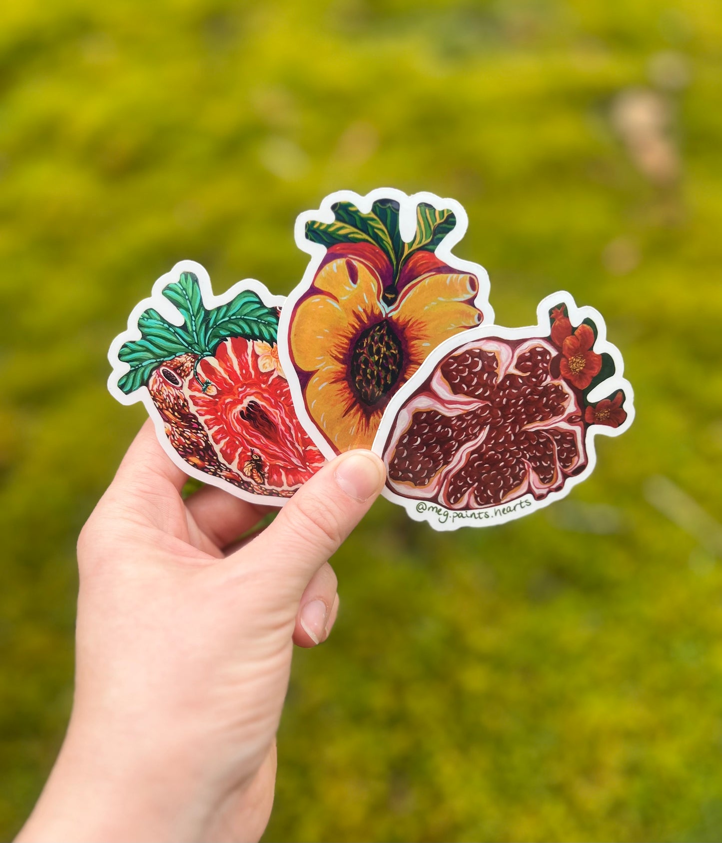 Papaya Heart Sticker