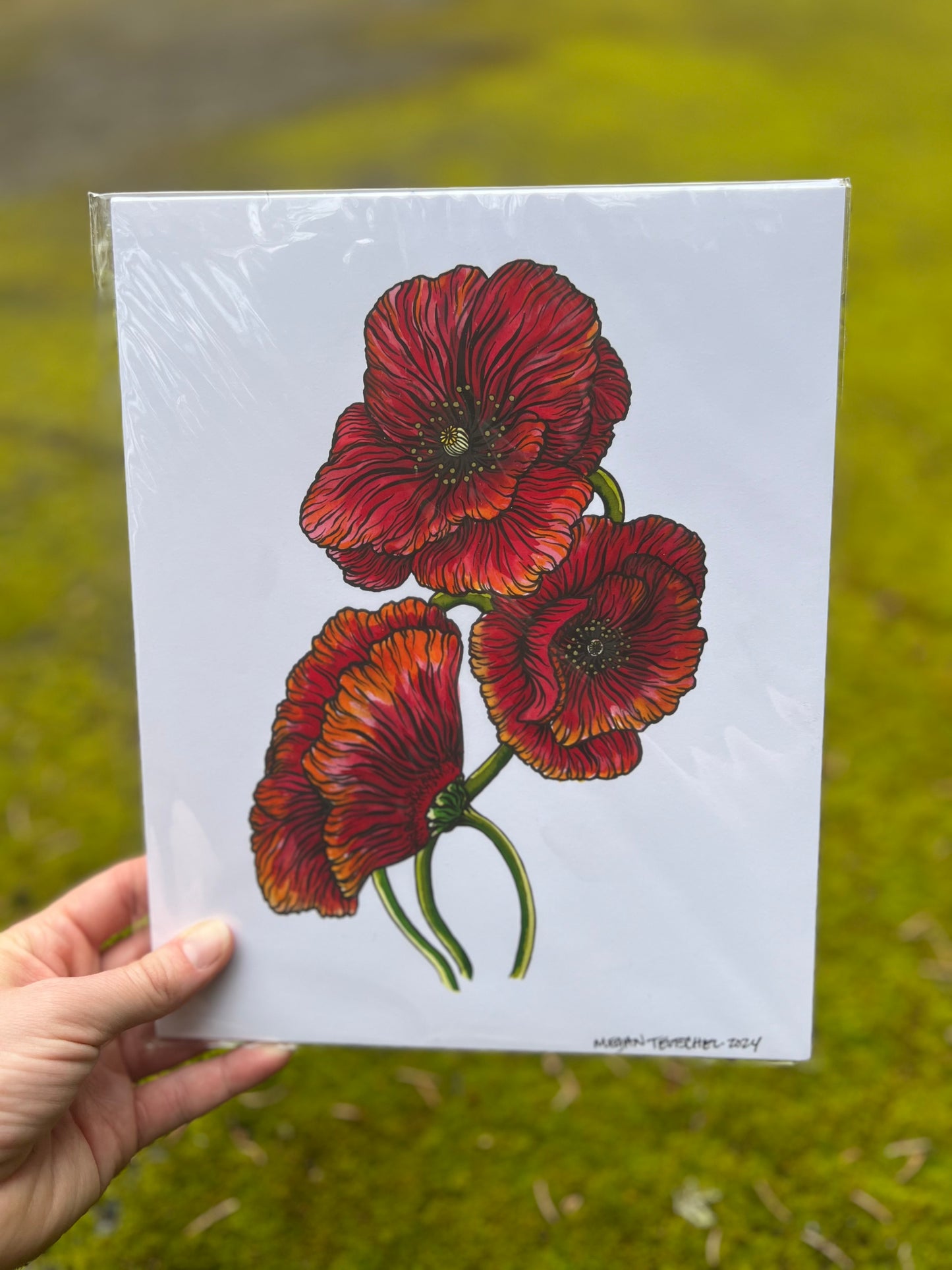 Red Poppies Print