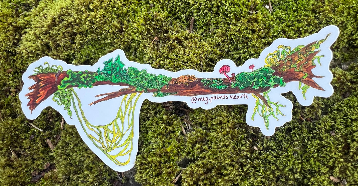 Lichen Log Sticker