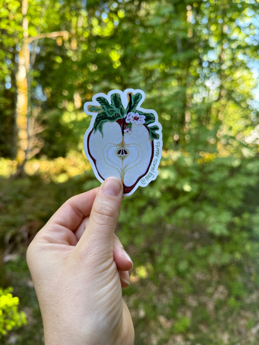 Apple Heart Sticker