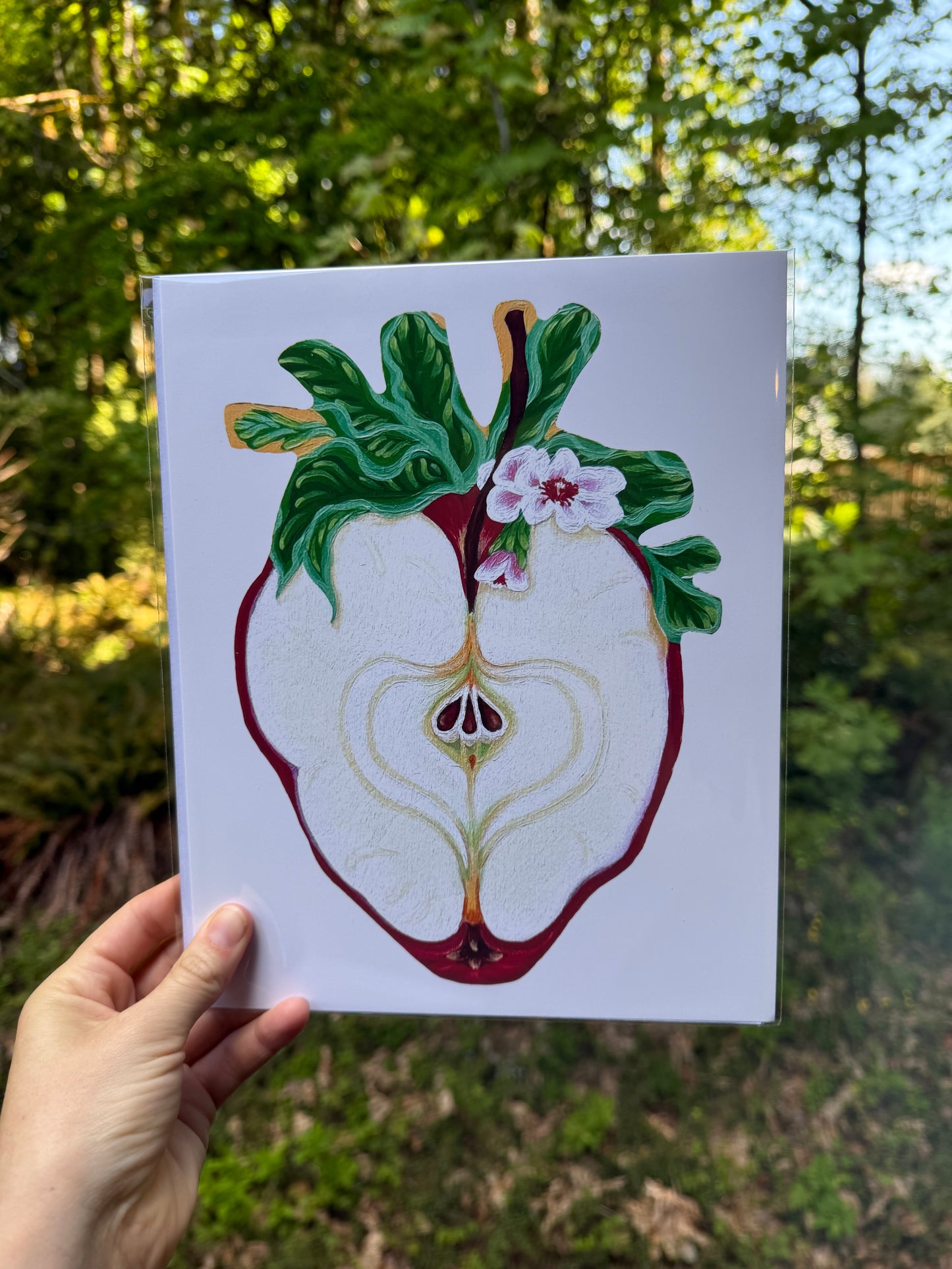 Apple Heart Print
