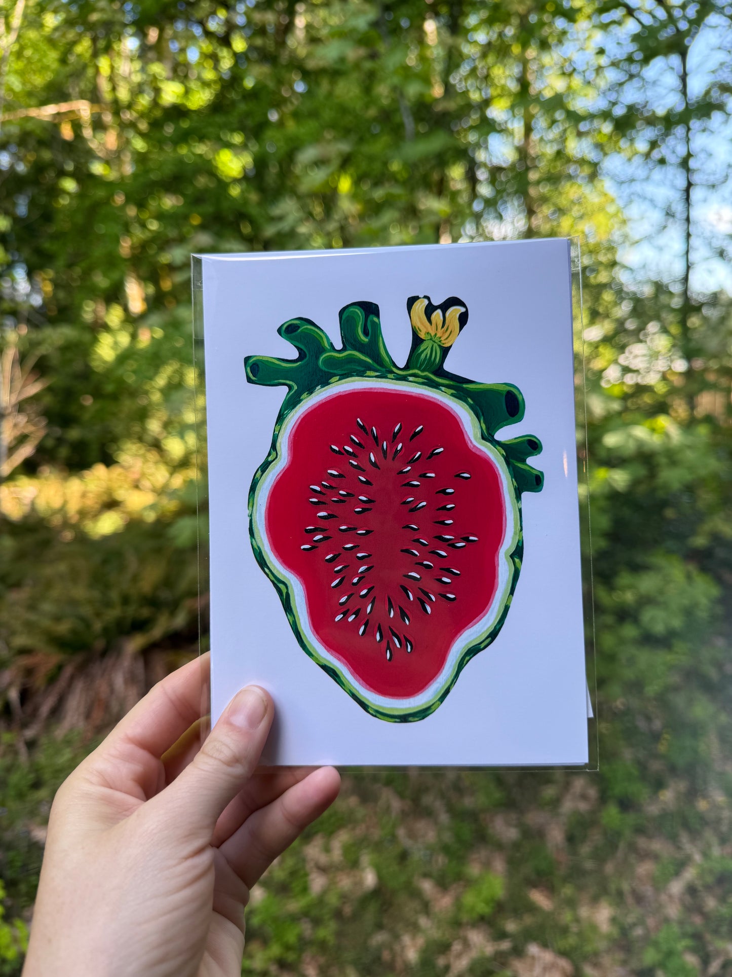 Watermelon Heart Print