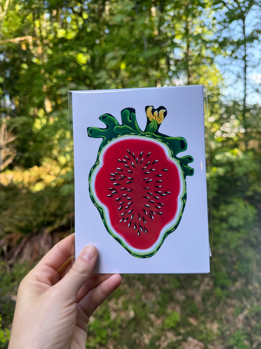 Watermelon Heart Print