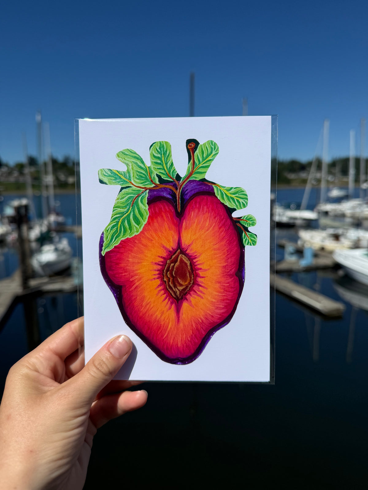 Plum Heart Print