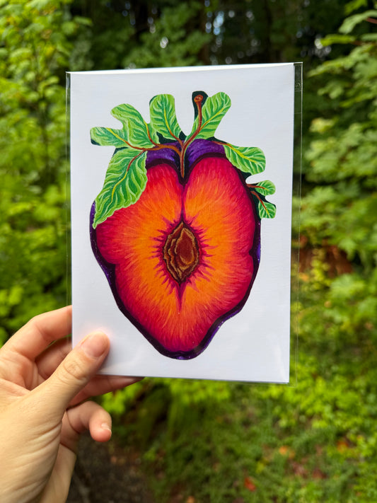 Plum Heart Print