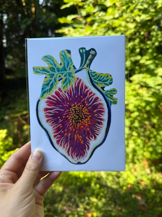 Fig Heart Print