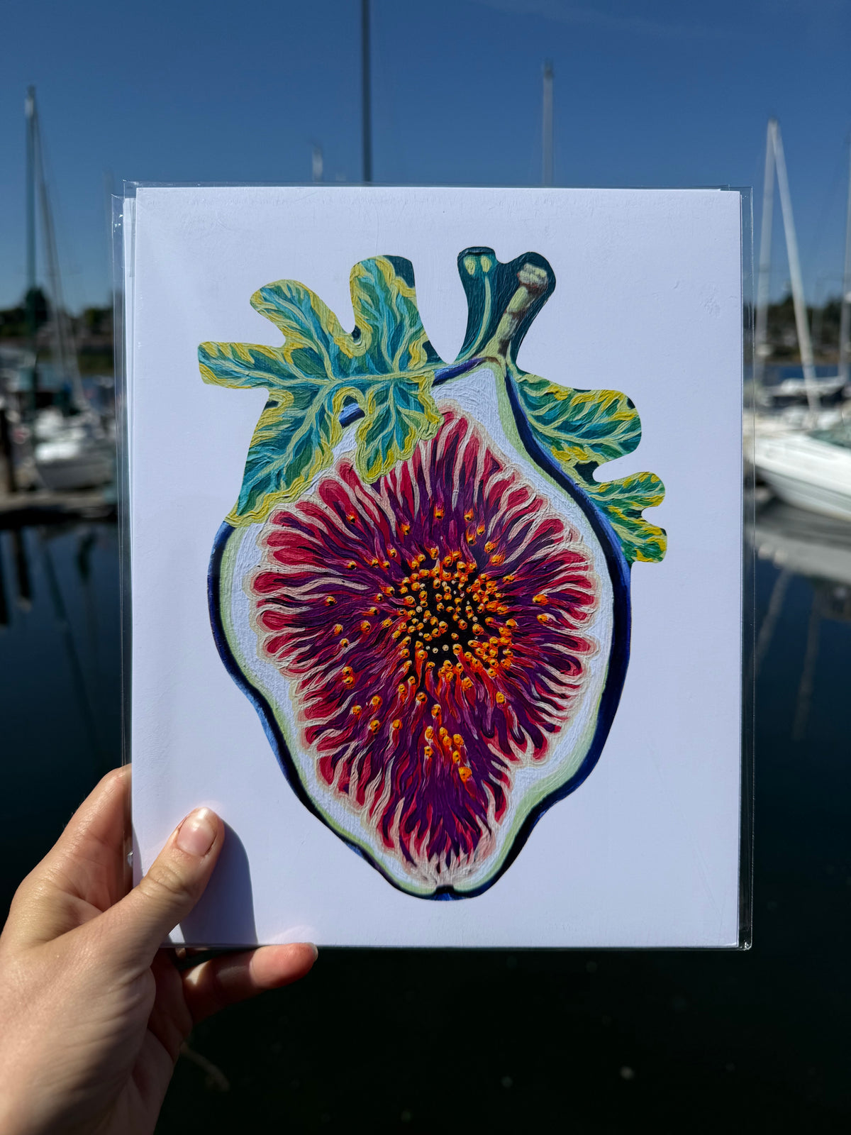 Fig Heart Print