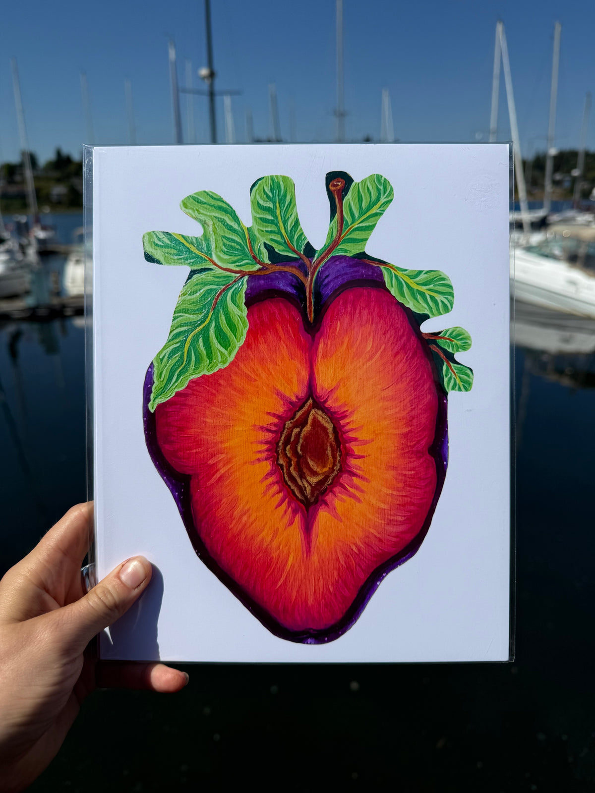 Plum Heart Print