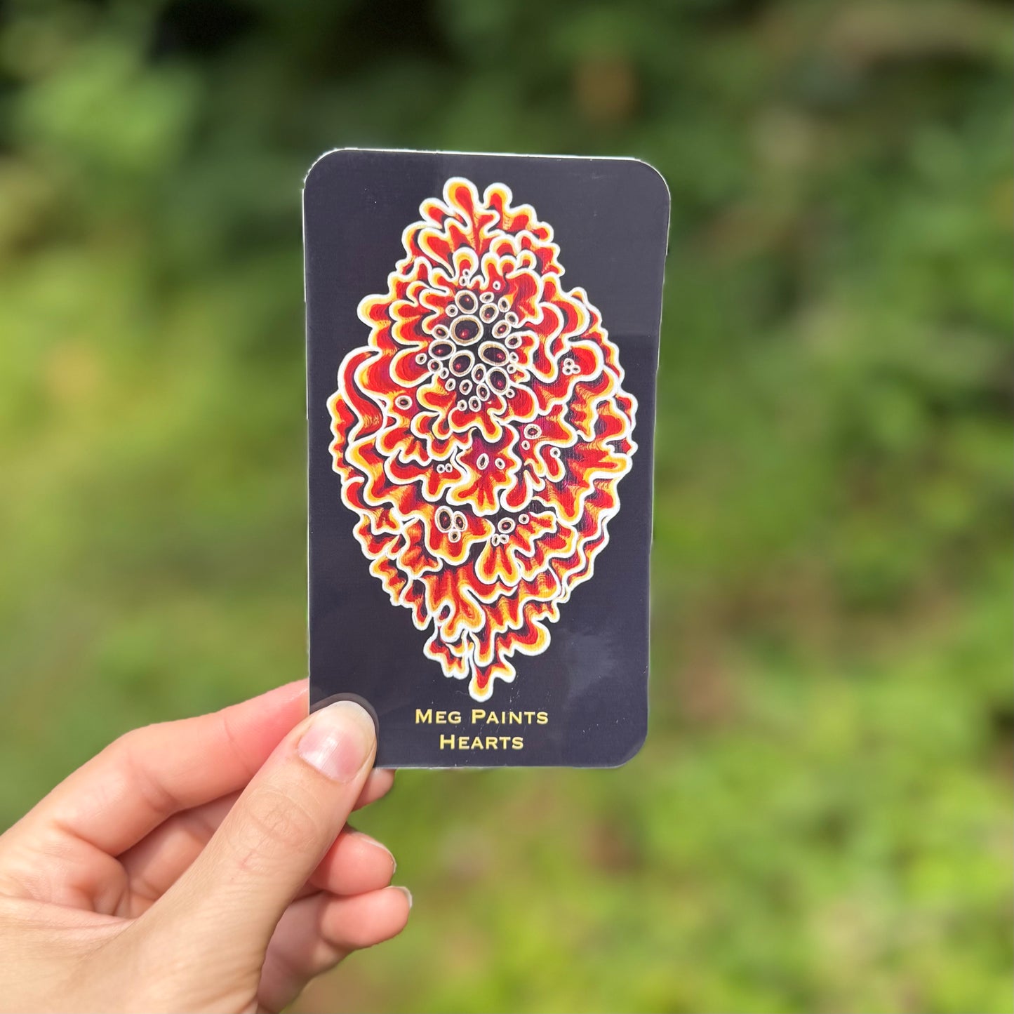 Golden Sunset Shield Lichen Sticker