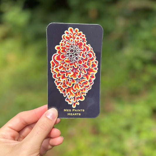 Golden Sunset Shield Lichen Sticker