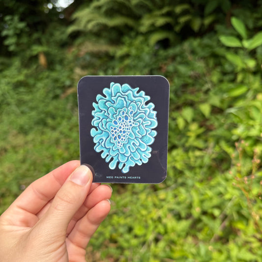 Turquoise Lichen Sticker