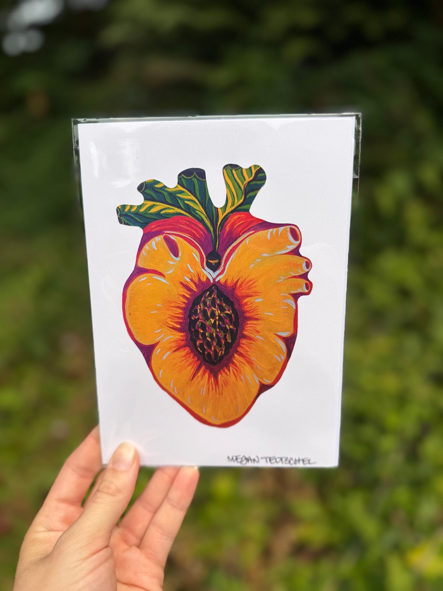 Nectarine Heart print