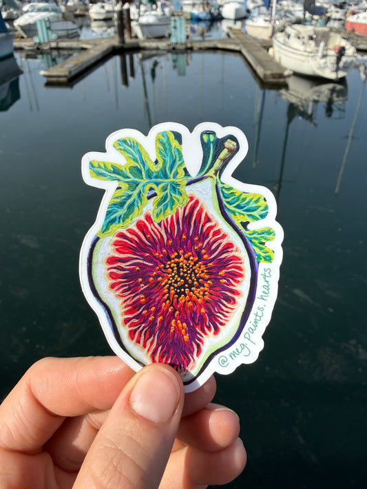 Fig Heart Sticker