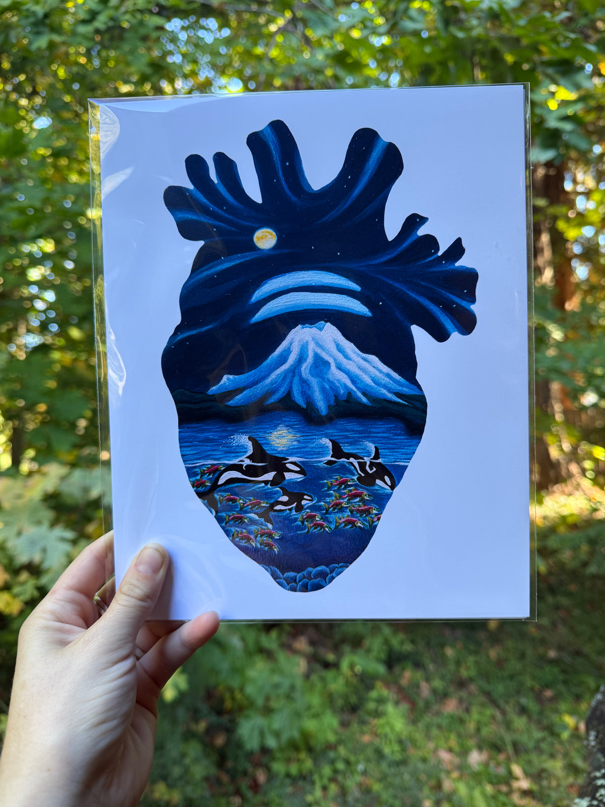 Salish Sea Heart Print