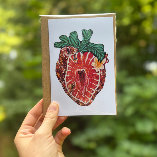 Strawberry Heart Card