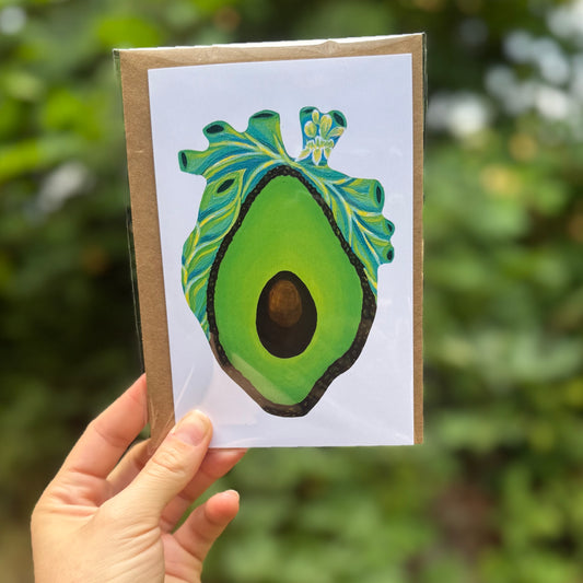 Avocado Heart Card