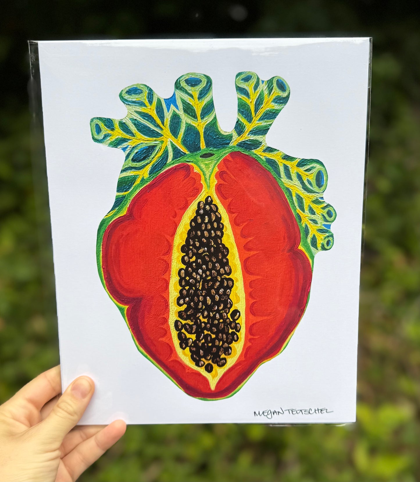 Papaya Heart print