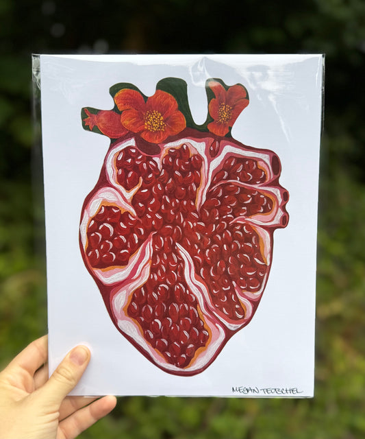 Pomegranate Heart print