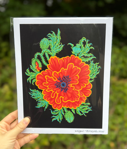 Psychedelic Poppy Print
