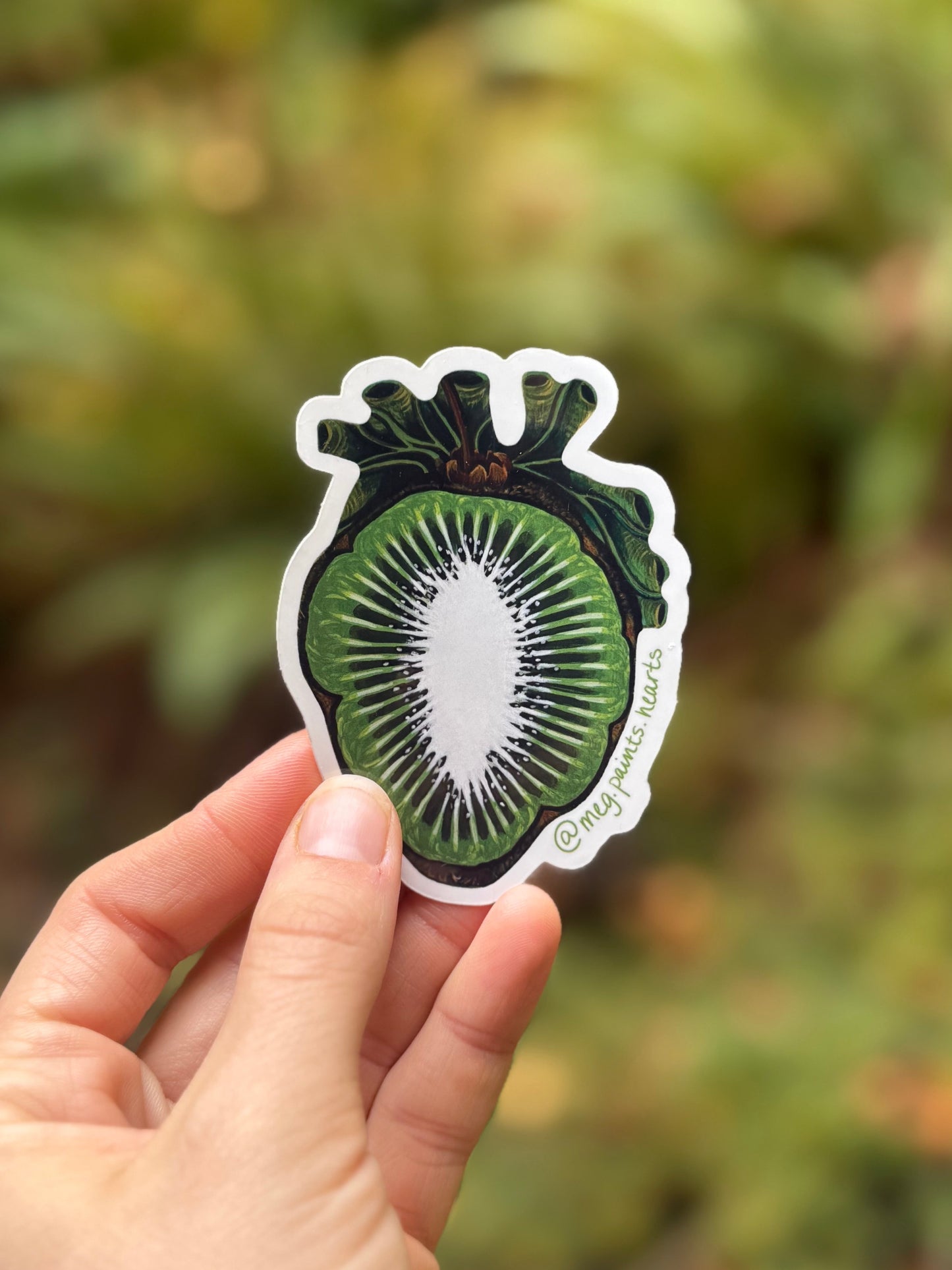 Kiwi Heart Sticker
