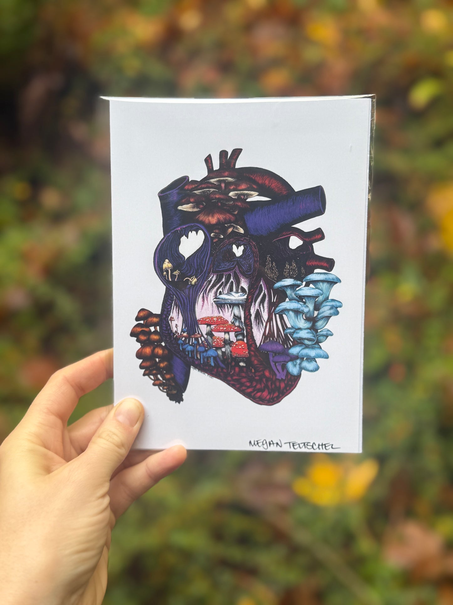 Magic Mushroom Heart (Color) Print