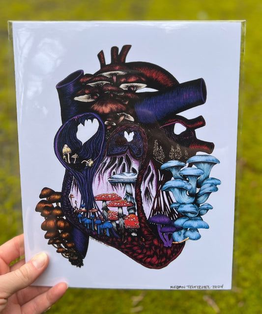 Magic Mushroom Heart (Color)
