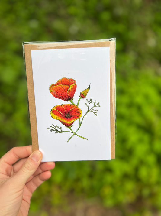 California Poppies Card