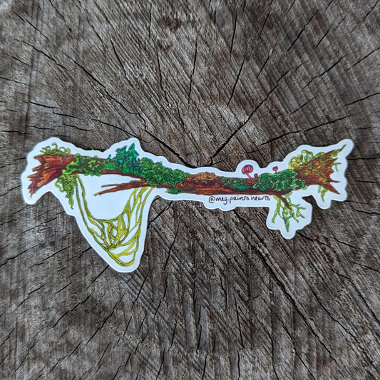 Lichen Log Sticker